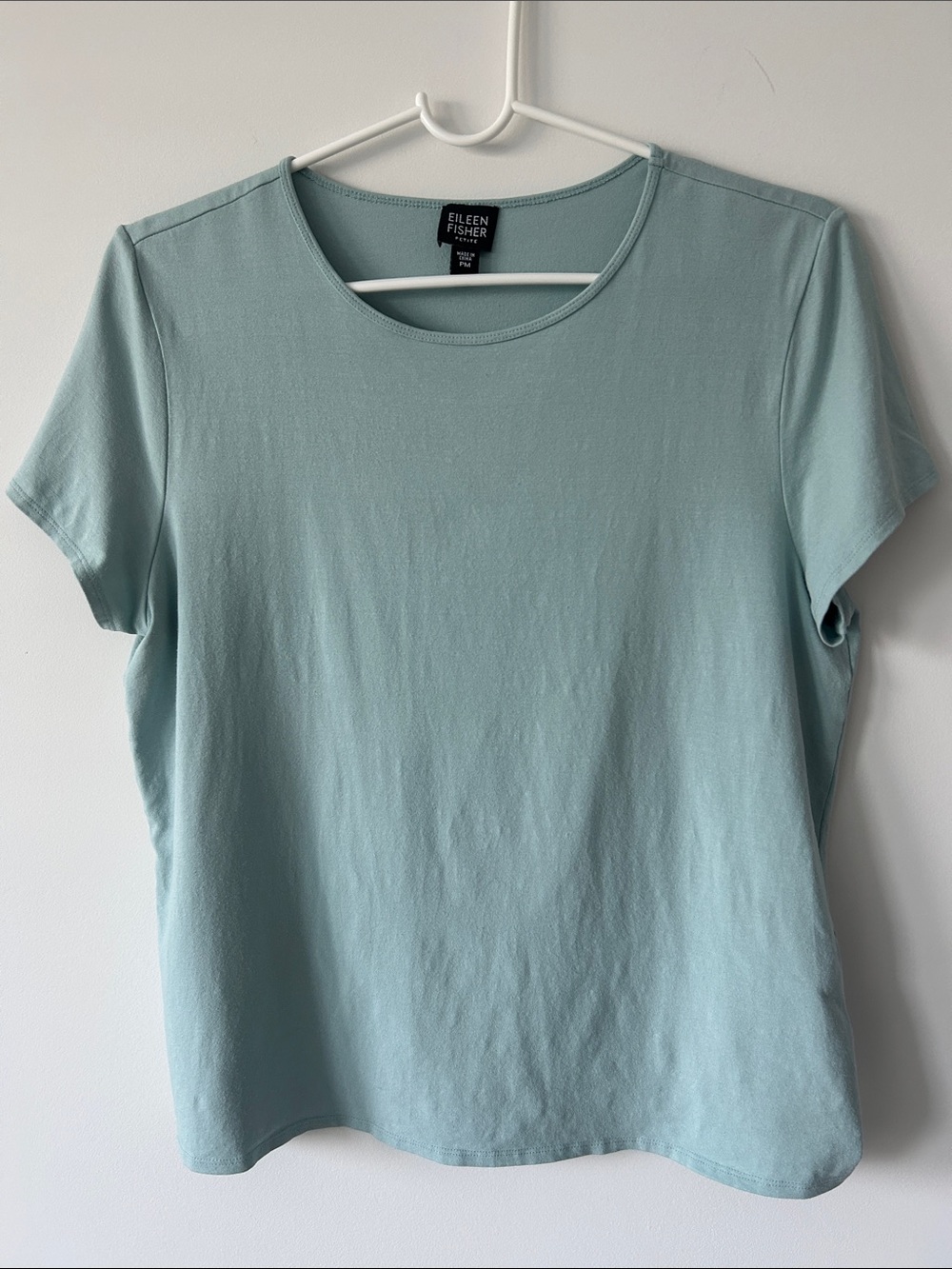 Eileen Fisher Sage Seafoam Green Short Sleeve Tee Top